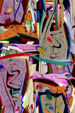 抽象印花华亿平台图片