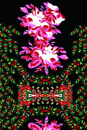 抽象花卉印花华亿平台图片