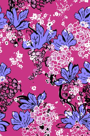 抽象花卉印花华亿平台图片