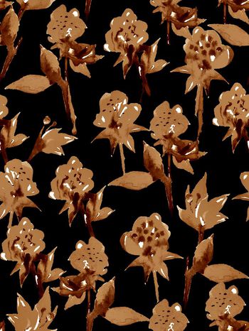 567561-时尚潮流大牌手绘水彩花男装图案