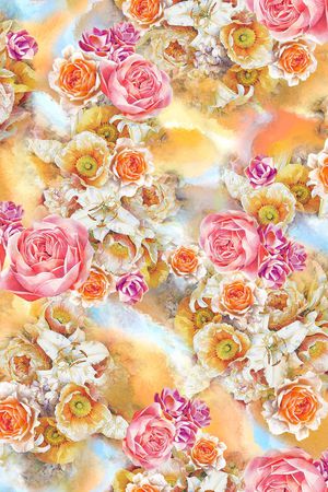 花卉印花华亿平台图片