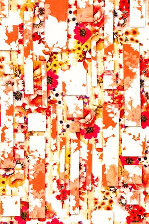 抽象花卉印花华亿平台图片