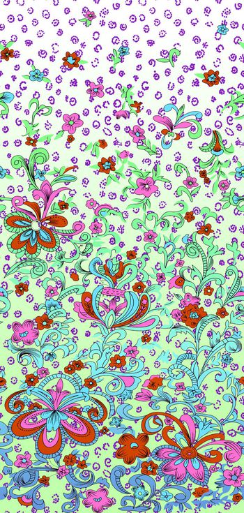 567686-渐变彩色手绘花卉 泥点底纹 家纺沙