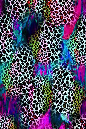 豹纹 水彩肌理印花华亿平台图片