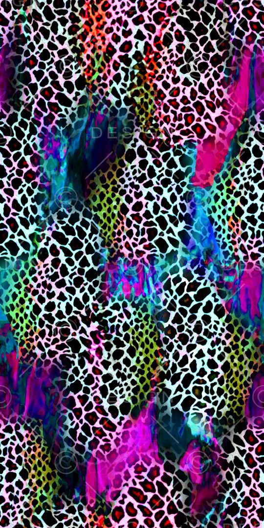 豹纹 水彩肌理印花华亿平台图片