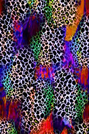 豹纹 水彩肌理印花华亿平台图片