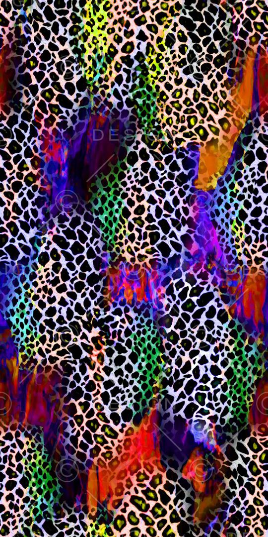 豹纹 水彩肌理印花华亿平台图片