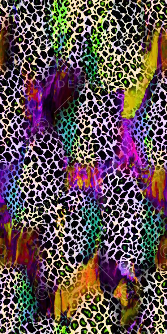 豹纹 水彩肌理印花华亿平台图片