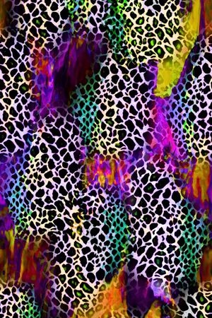 豹纹 水彩肌理印花华亿平台图片