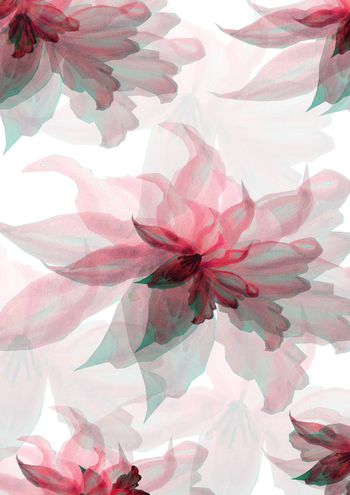 罂粟花印花华亿平台图片