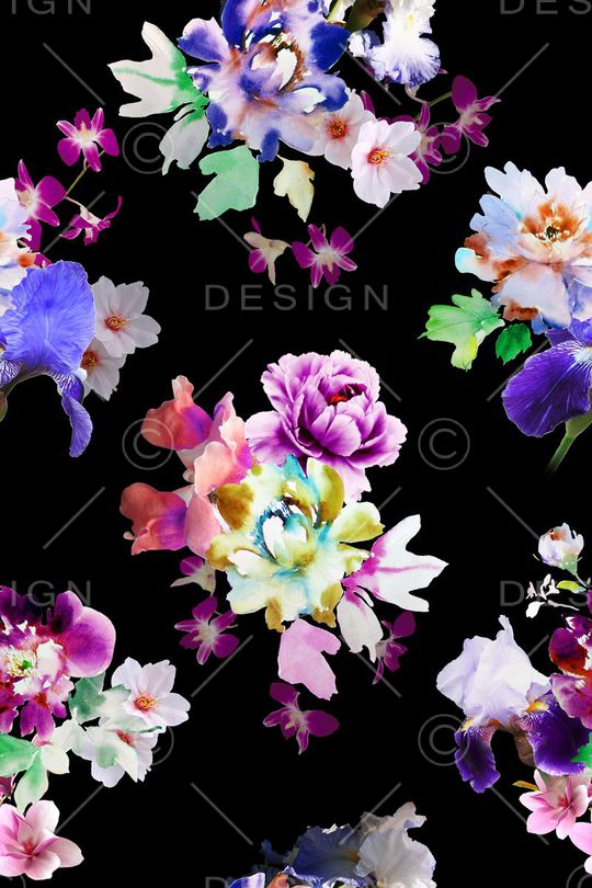 花卉印花华亿平台图片