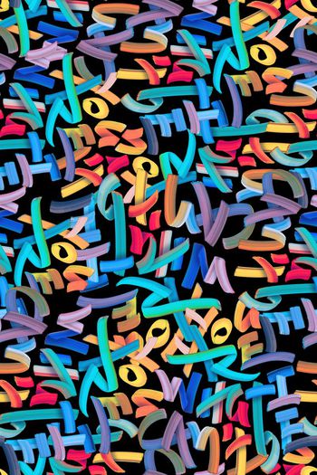 567841-炫彩笔触颜料颜色七彩彩虹