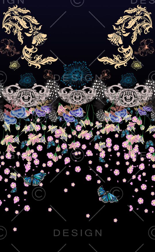 黑底印花华亿平台图片