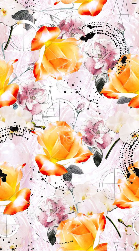 抽象小清新印花华亿平台图片