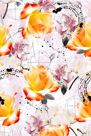 抽象小清新印花华亿平台图片