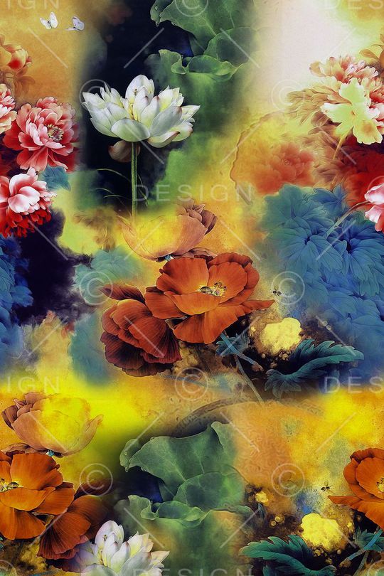 中国风印花华亿平台图片