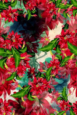 花卉印花华亿平台图片