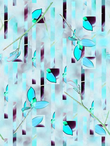 568122-时尚潮流大牌手绘水彩花卉女装图案