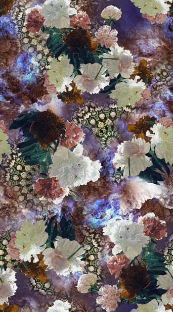 568229-时尚 潮流 花卉 欧式 花纹 渐变