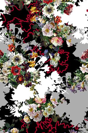 白灰印花华亿平台图片