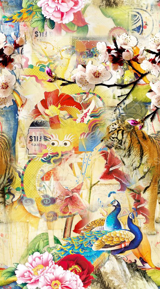 大牌女装 女士抽象旗袍印花华亿平台图片