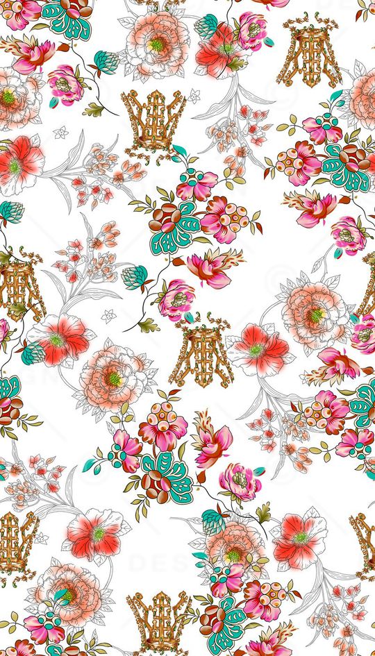 时尚清新印花华亿平台图片