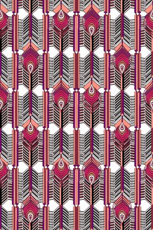 抽象羽毛印花华亿平台图片