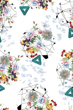 休闲花卉印花华亿平台图片