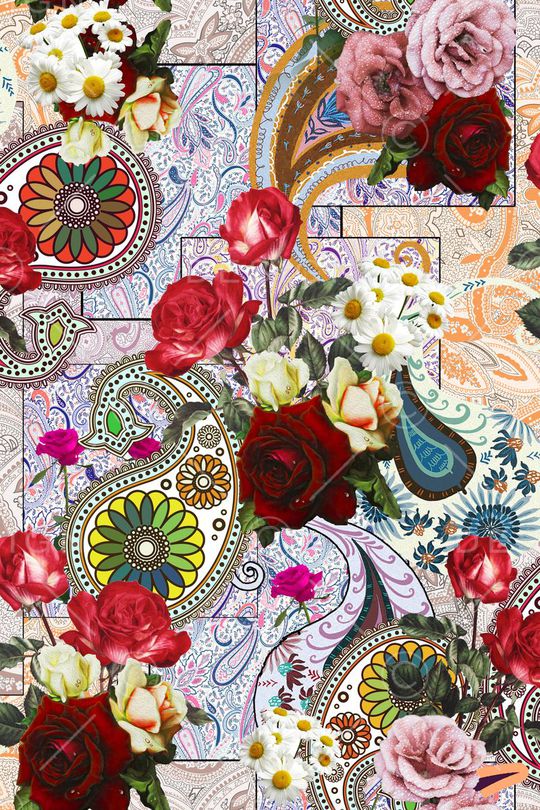 佩兹利印花华亿平台图片