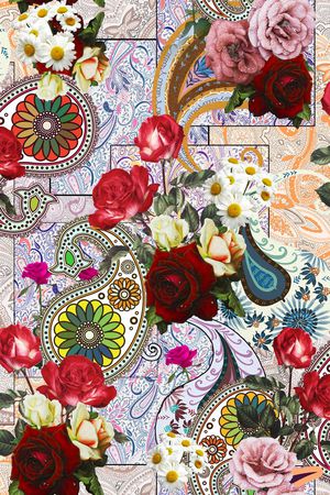 佩兹利印花华亿平台图片