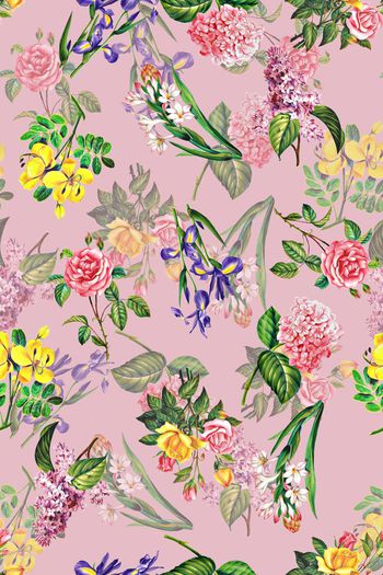 568569-原创时尚潮流小碎花花卉数码印花