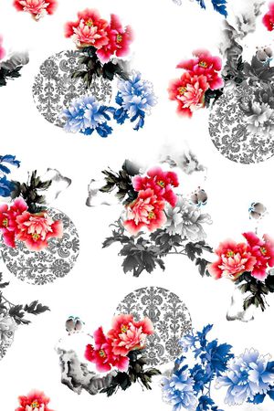 中国风印花华亿平台图片