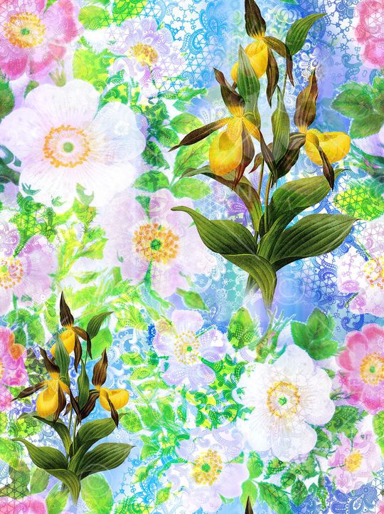 田园风印花华亿平台图片