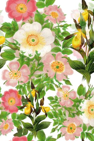 田园风印花华亿平台图片