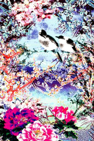 喜鹊印花华亿平台图片