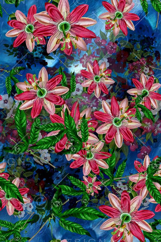 花卉印花华亿平台图片