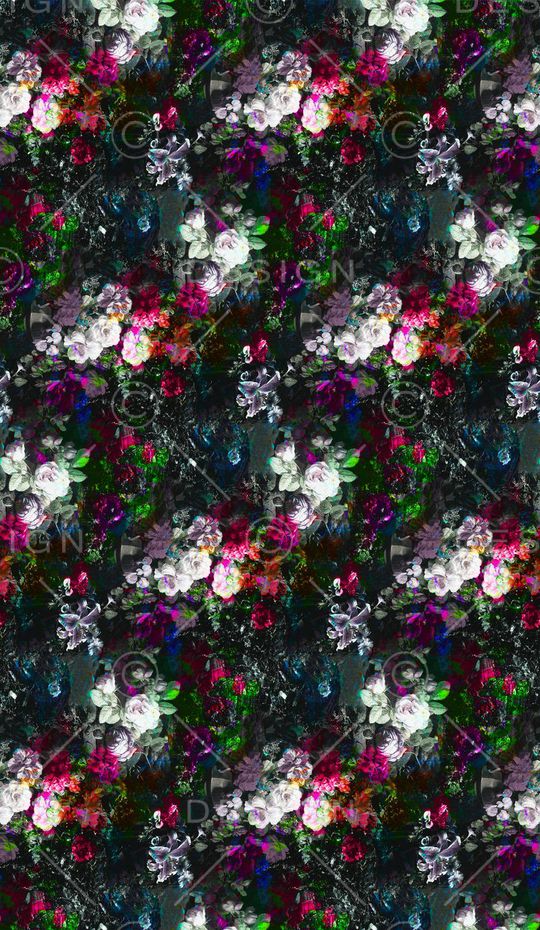 复古花卉印花华亿平台图片