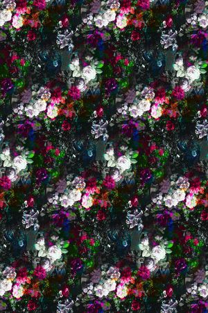 复古花卉印花华亿平台图片