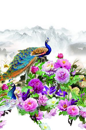 中国风印花华亿平台图片