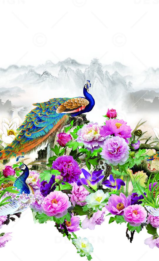 中国风印花华亿平台图片