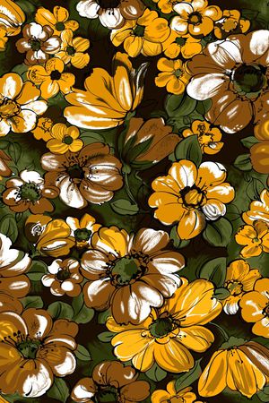 浪漫花卉印花华亿平台图片