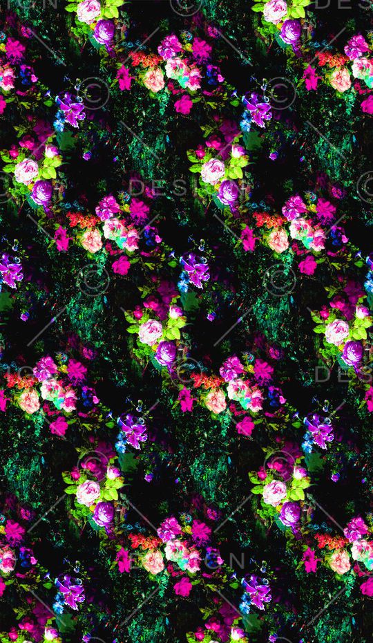 彩色花卉 抽象底纹 男女装家纺 印花图案印花华亿平台图片