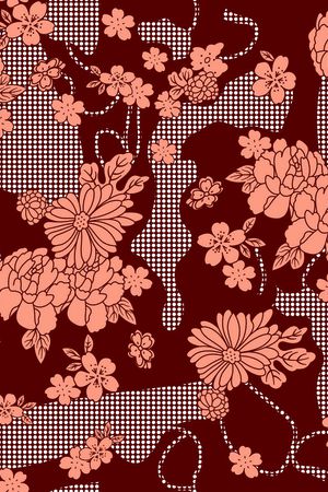 抽象花卉印花华亿平台图片