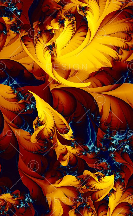 线条花卉印花华亿平台图片