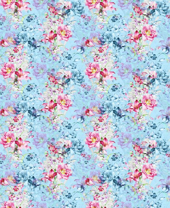 清新花卉印花华亿平台图片