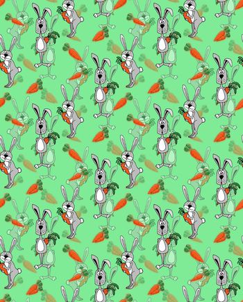 568890-卡通可爱 兔子胡萝卜