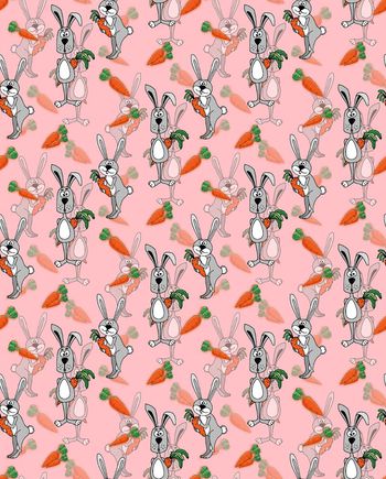 568891-卡通可爱 兔子胡萝卜