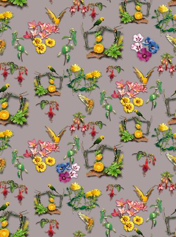 568900-原创鲜花 花卉 鹦鹉 花枝组合华亿平台