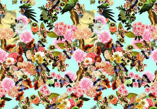 抽象花卉印花华亿平台图片