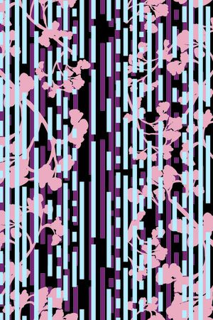 抽象花卉印花华亿平台图片